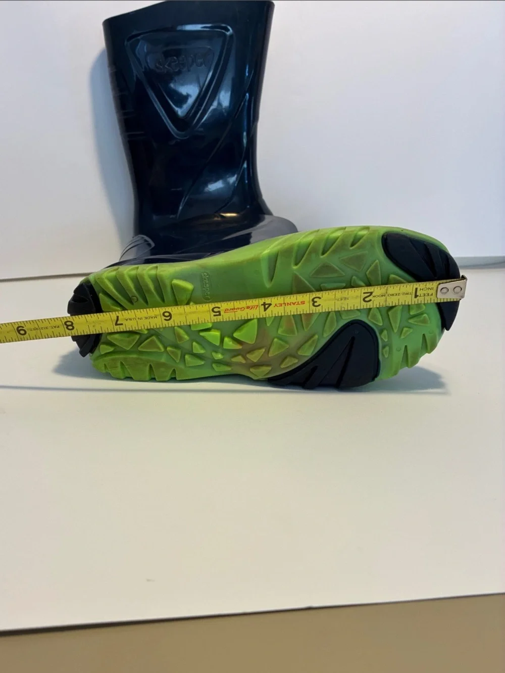 Kids Black & Lime Rain Boots - Skeper Style Waterproof Boots